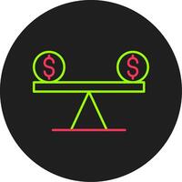 Leverage Glyph Circle Icon vector