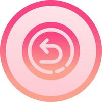 Back solid circle gradeint Icon vector