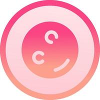 Moon solid circle gradeint Icon vector