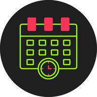 Schedule Glyph Circle Icon vector