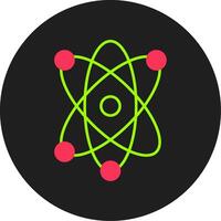 Atom Glyph Circle Icon vector