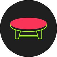 Coffee Table Glyph Circle Icon vector