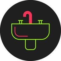 Sink Glyph Circle Icon vector