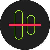 Vertical Align Centre Glyph Circle Icon vector