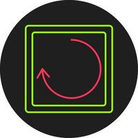 rotar icono de círculo de glifo vector