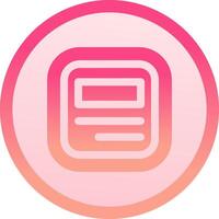 Layout solid circle gradeint Icon vector