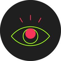 Eye Glyph Circle Icon vector