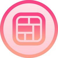 Layout solid circle gradeint Icon vector