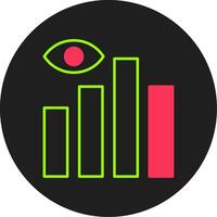 icono de círculo de glifo de visualización de datos vector