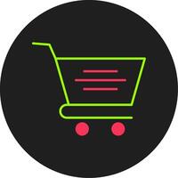 Cart Glyph Circle Icon vector