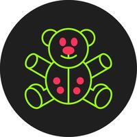 Bear Glyph Circle Icon vector