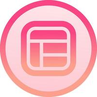 Layout solid circle gradeint Icon vector