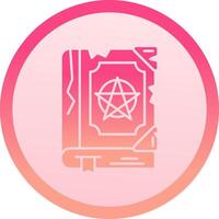 Magic book solid circle gradeint Icon vector