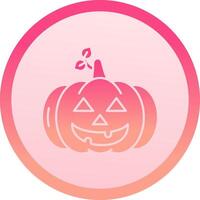 calabaza sólido circulo grado icono vector