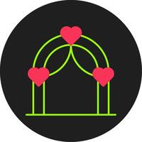 Wedding Arch Glyph Circle Icon vector