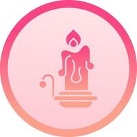 Candles solid circle gradeint Icon vector