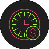 Time is Money Glyph Circle Icon vector