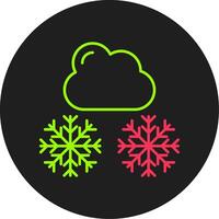 Winter Glyph Circle Icon vector