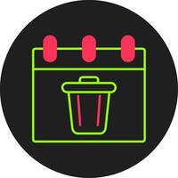 Delete Event Glyph Circle Icon vector