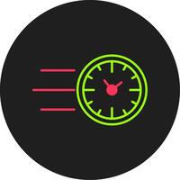 Fast Time Glyph Circle Icon vector