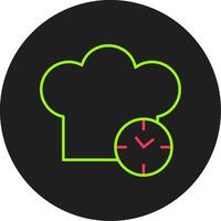 Kitchen Timer Glyph Circle Icon vector