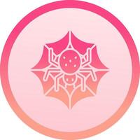 Spider web solid circle gradeint Icon vector