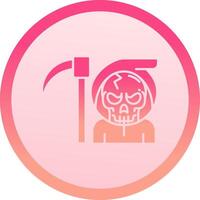 Death solid circle gradeint Icon vector