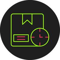 Timein Glyph Circle Icon vector