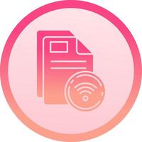 Wifi solid circle gradeint Icon vector