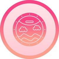 Porthole solid circle gradeint Icon vector