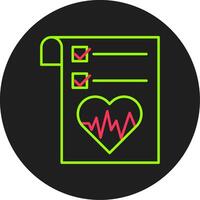 Health Graph Glyph Circle Icon vector