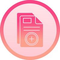 Add solid circle gradeint Icon vector