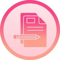 Edit solid circle gradeint Icon vector