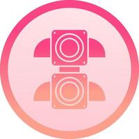 Traffic light solid circle gradeint Icon vector
