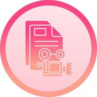 Video solid circle gradeint Icon vector