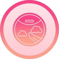 Porthole solid circle gradeint Icon vector