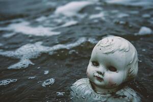 AI generated Doll in the sea photo