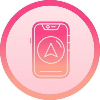 dirección sólido circulo grado icono vector