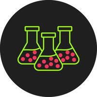 Chemistry Glyph Circle Icon vector