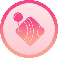 Pin solid circle gradeint Icon vector