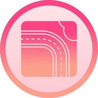 Highway solid circle gradeint Icon vector