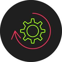 Process Glyph Circle Icon vector