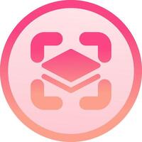 Show layer solid circle gradeint Icon vector