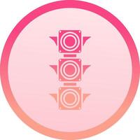 Traffic light solid circle gradeint Icon vector