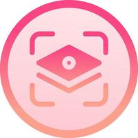 Layer mask solid circle gradeint Icon vector