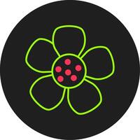 Nasturtium Glyph Circle Icon vector