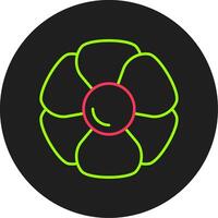 Hydrangea Glyph Circle Icon vector