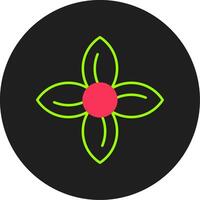 Clematis Glyph Circle Icon vector