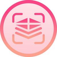 Fill adjustment layer solid circle gradeint Icon vector