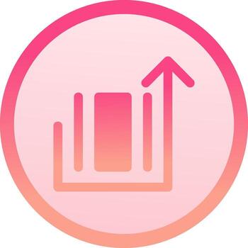 Deploy object solid circle gradeint Icon vector